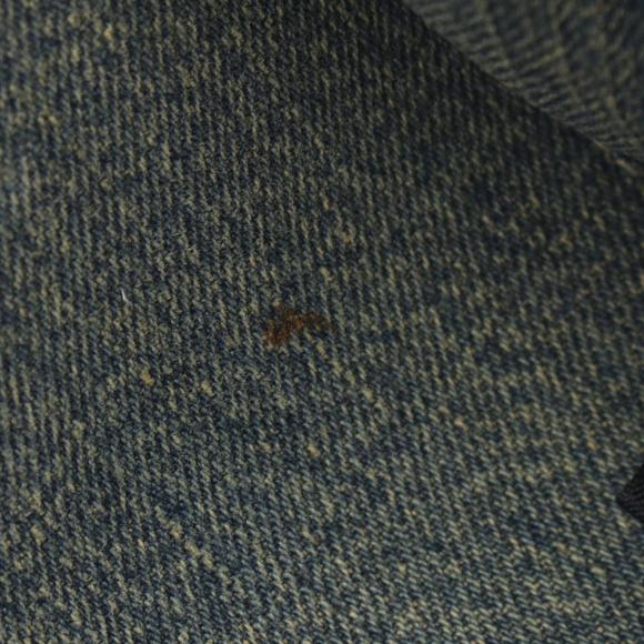 CHANEL chocolate bar Shoulder Bag lambskin sheep leather denim blue black - Picture 6 of 10